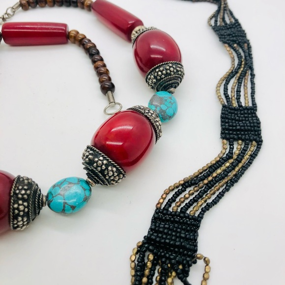 Vintage Southwestern Turquoise Bead Necklace lot - Picture 10 of 13